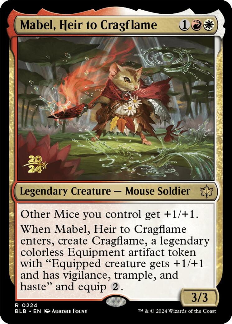 Mabel, Heir to Cragflame [Bloomburrow Prerelease Promos] | Rook's Games and More