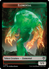 Elemental (0021) // Angel Double-Sided Token [Outlaws of Thunder Junction Commander Tokens] | Rook's Games and More