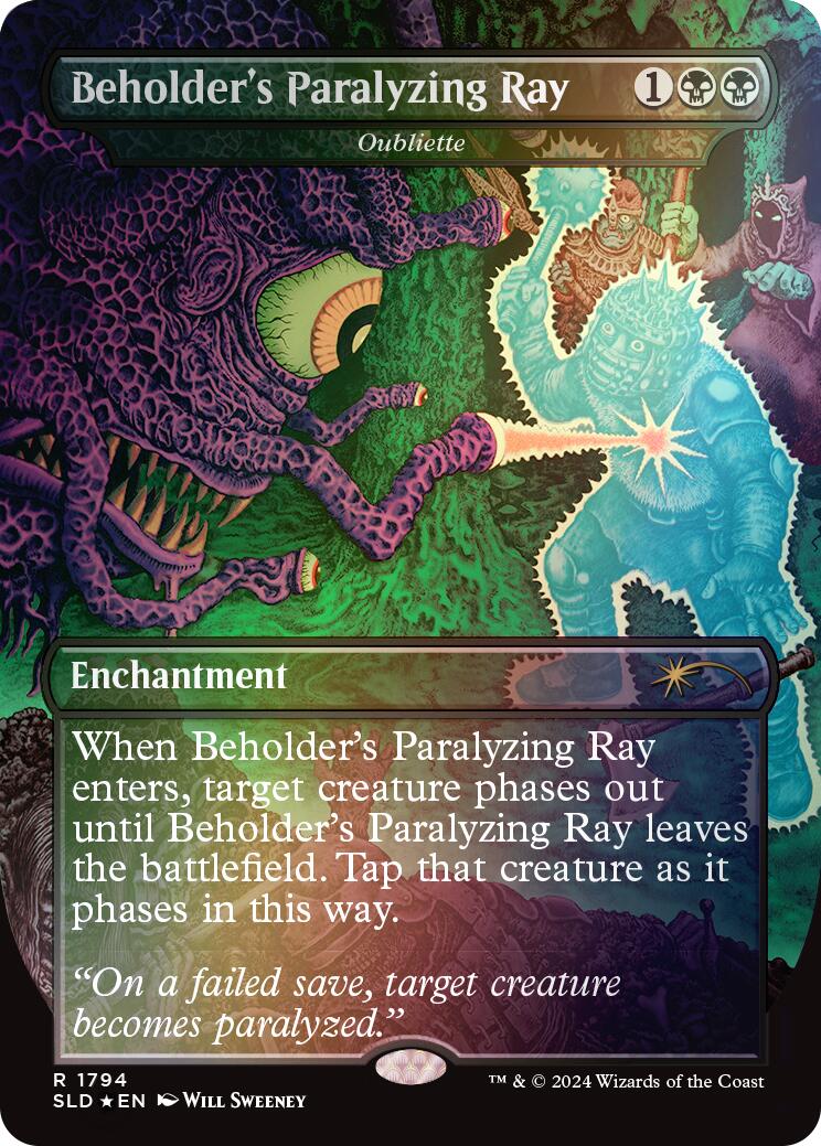 Beholder's Paralyzing Ray - Oubliette (Rainbow Foil) [Secret Lair Drop Series] | Rook's Games and More