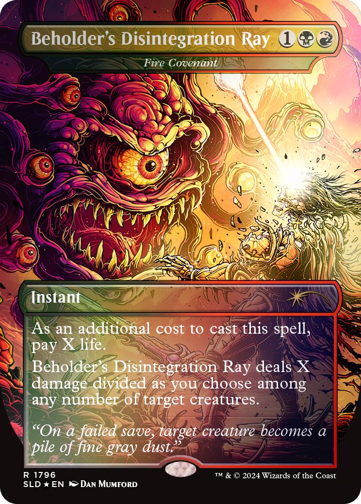 Beholder's Disintegration Ray - Fire Covenant (Rainbow Foil) [Secret Lair Drop Series] | Rook's Games and More