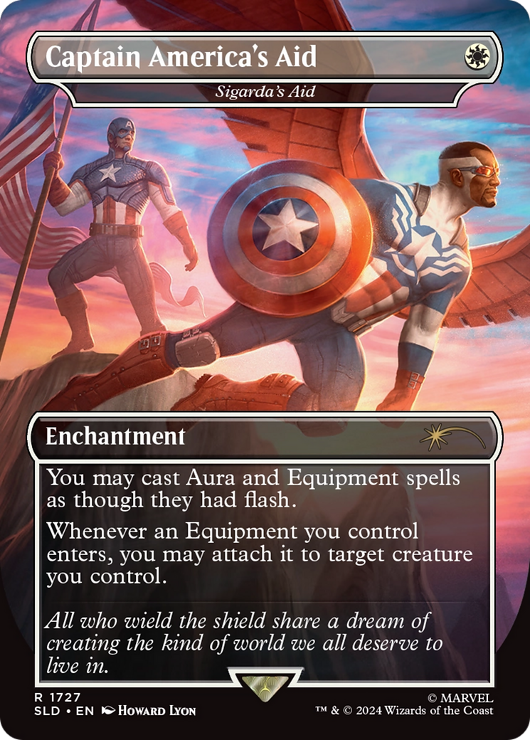 Captain America's Aid - Sigarda's Aid (Rainbow Foil) [Secret Lair Drop Series] | Rook's Games and More