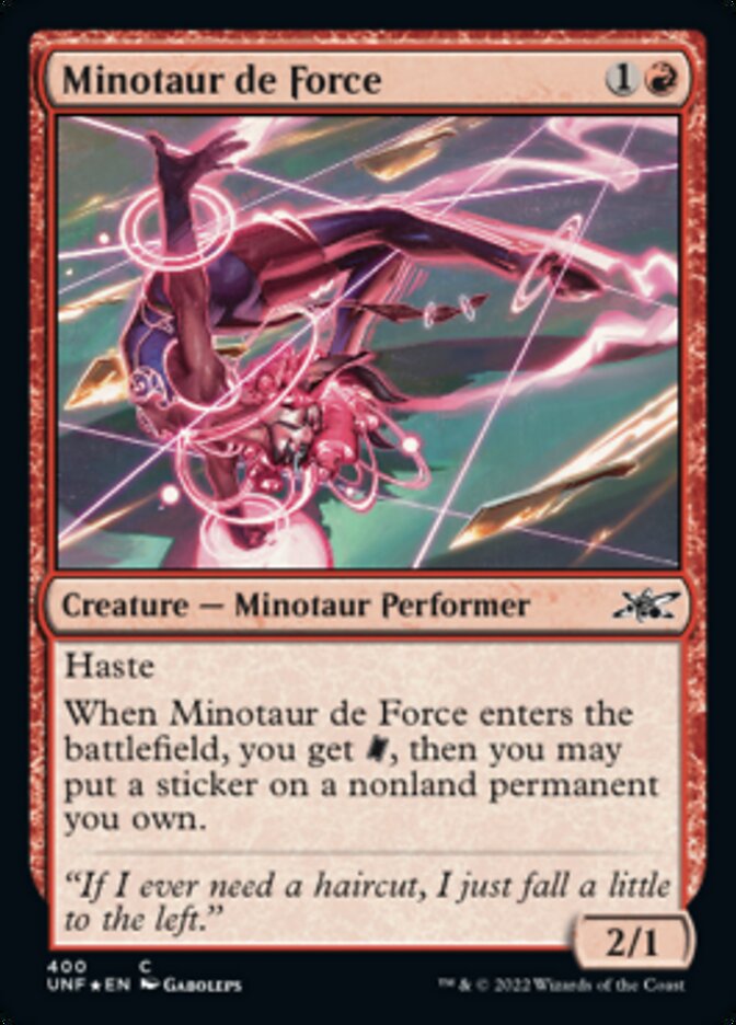 Minotaur de Force (Galaxy Foil) [Unfinity] | Rook's Games and More