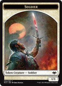 Soldier (004) // Serra the Benevolent Emblem (020) Double-Sided Token [Modern Horizons Tokens] | Rook's Games and More