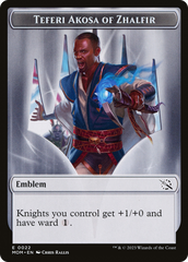 Treasure (20) // Teferi Akosa of Zhalfir Emblem Double-Sided Token [March of the Machine Tokens] | Rook's Games and More