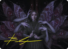 Demonic Counsel Art Card (7/54) (Gold-Stamped Signature) [Duskmourn: House of Horror Art Series] | Rook's Games and More