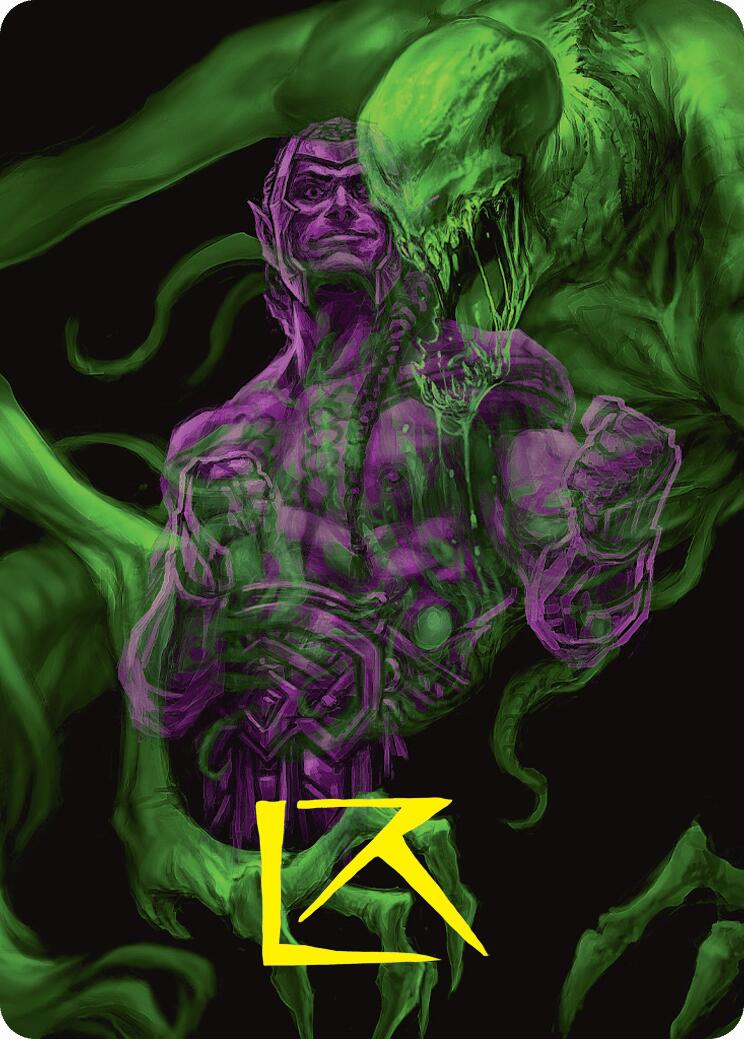 Tyvar, the Pummeler Art Card (Gold-Stamped Signature) [Duskmourn: House of Horror Art Series] | Rook's Games and More