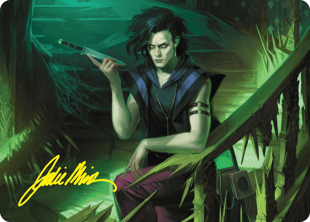 Winter, Misanthropic Guide Art Card (Gold-Stamped Signature) [Duskmourn: House of Horror Art Series] | Rook's Games and More