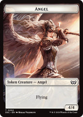 Angel // Glimmer Double-Sided Token [Duskmourn: House of Horror Commander Tokens] | Rook's Games and More