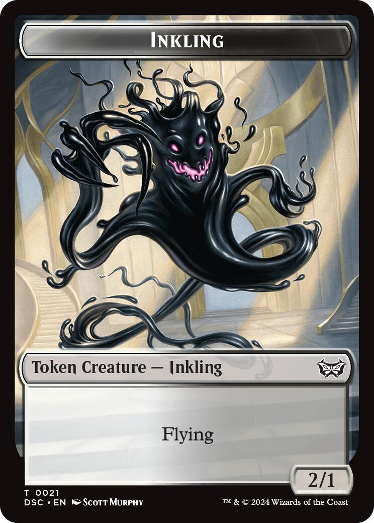 Inkling // Scarecrow Double-Sided Token [Duskmourn: House of Horror Commander Tokens] | Rook's Games and More