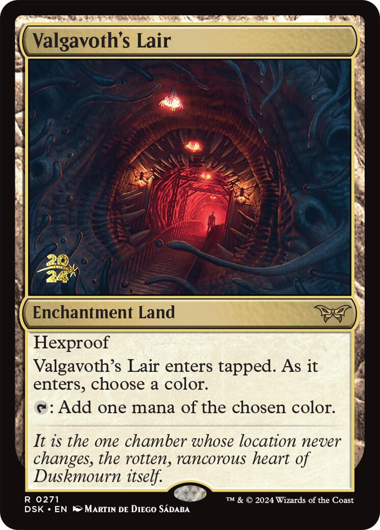 Valgavoth's Lair [Duskmourn: House of Horror Prerelease Promos] | Rook's Games and More