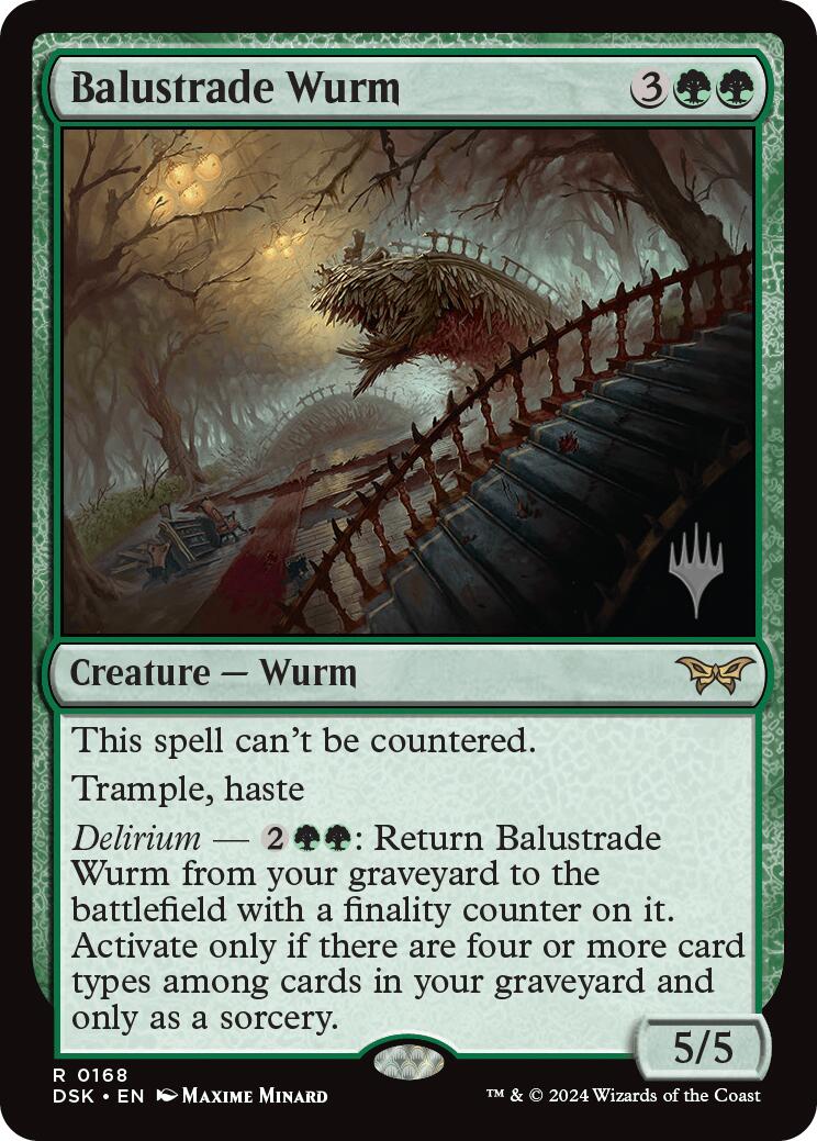 Balustrade Wurm [Duskmourn: House of Horror Promos] | Rook's Games and More