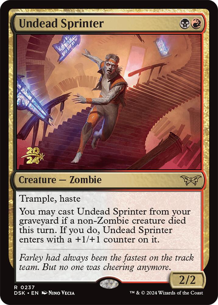 Undead Sprinter [Duskmourn: House of Horror Prerelease Promos] | Rook's Games and More