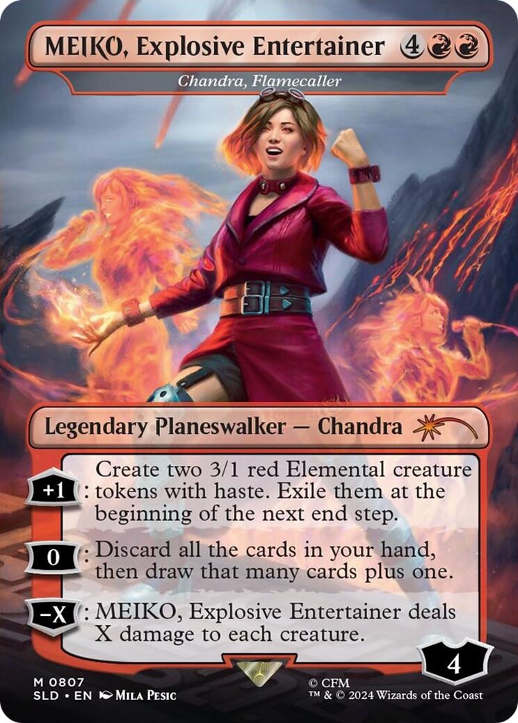 MEIKO, Explosive Entertainer - Chandra, Flamecaller [Secret Lair Drop Series] | Rook's Games and More