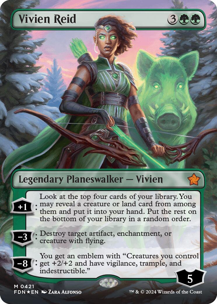 Vivien Reid (Borderless) (Mana Foil) [Foundations] | Rook's Games and More