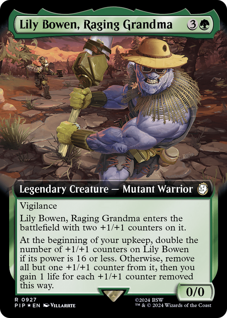 Lily Bowen, Raging Grandma (Extended Art) (Surge Foil) [Fallout] | Rook's Games and More