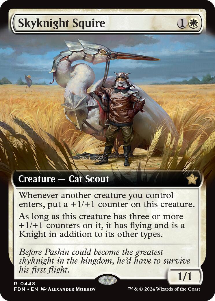 Skyknight Squire (Extended Art) [Foundations] | Rook's Games and More