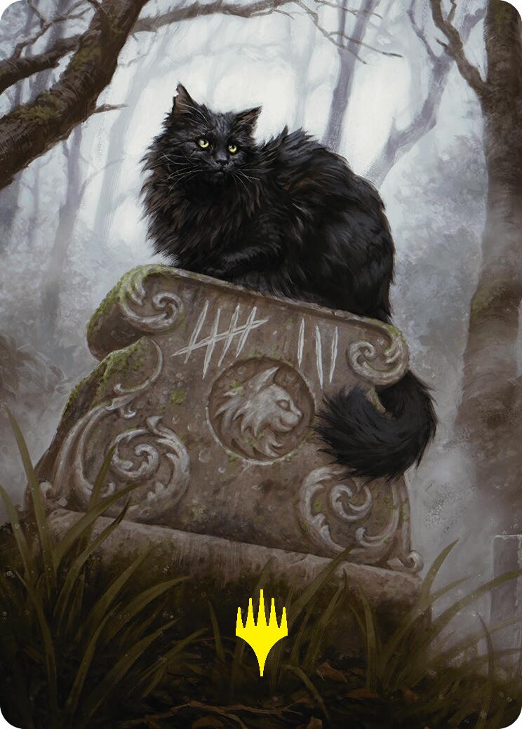 Nine-Lives Familiar 2 Art Card (36/54) (Gold-Stamped Planeswalker Symbol) [Foundations Art Series] | Rook's Games and More