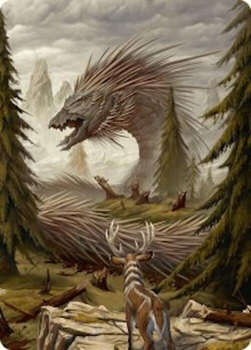 Quilled Greatwurm Art Card (44/54) [Foundations Art Series] | Rook's Games and More