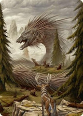 Quilled Greatwurm Art Card (44/54) [Foundations Art Series]