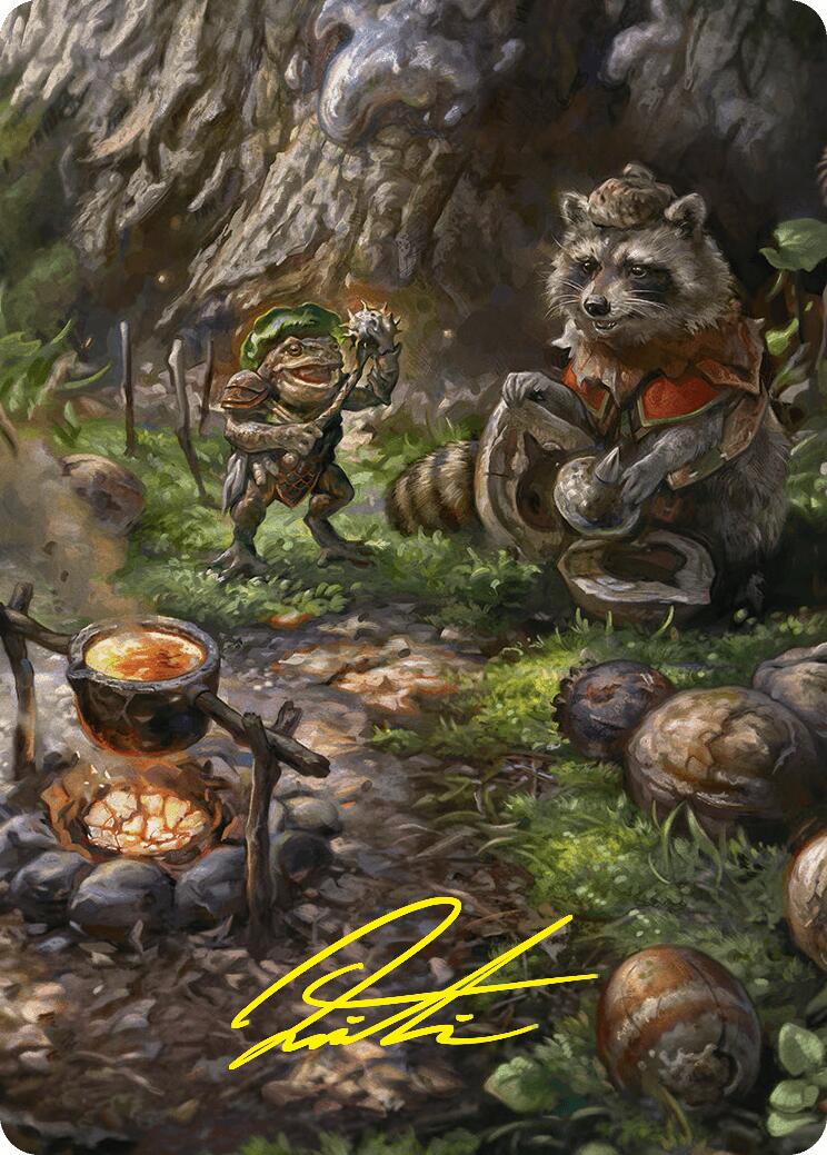 Sylvan Scavenging Art Card (46/54) (Gold-Stamped Signature) [Foundations Art Series] | Rook's Games and More