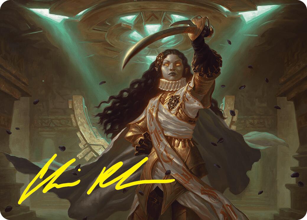 Elenda, Saint of Dusk Art Card (15/54) (Gold-Stamped Signature) [Foundations Art Series] | Rook's Games and More