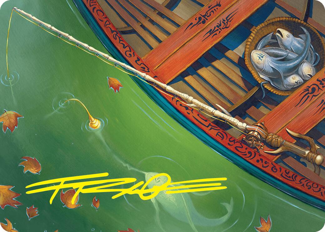 Fishing Pole Art Card (18/54) (Gold-Stamped Signature) [Foundations Art Series] | Rook's Games and More