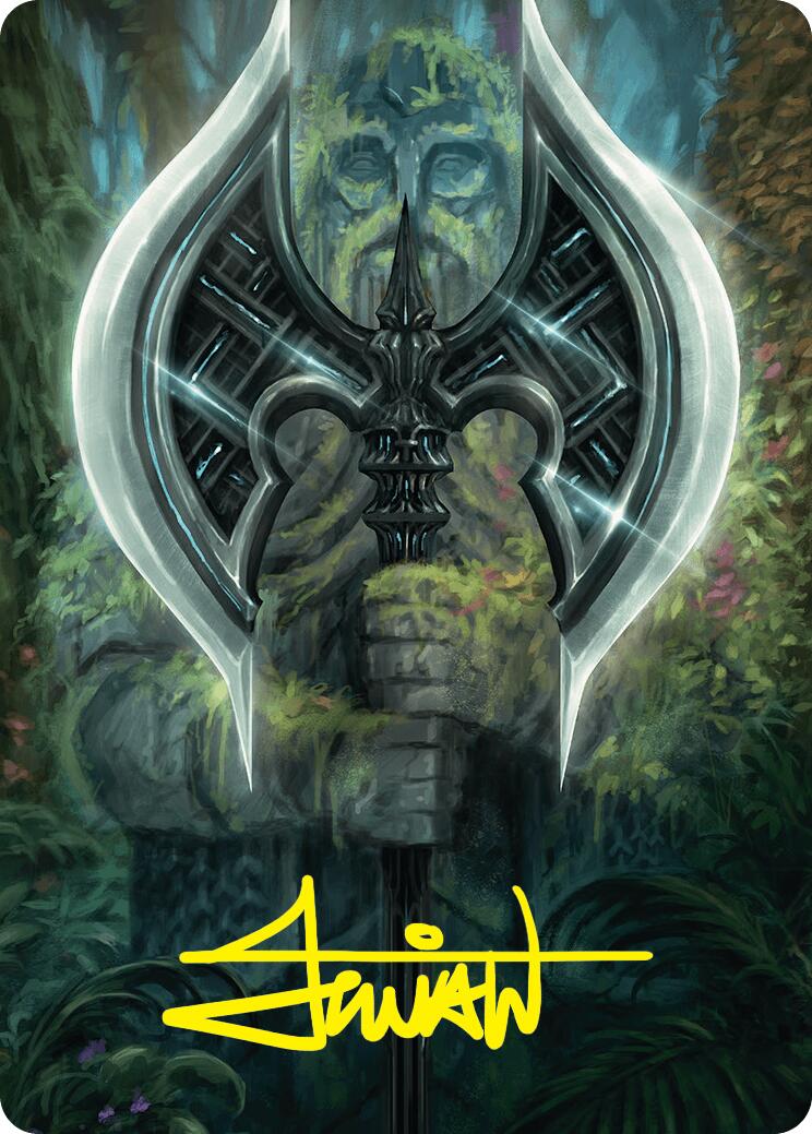 Leyline Axe Art Card (49/54) (Gold-Stamped Signature) [Foundations Art Series] | Rook's Games and More