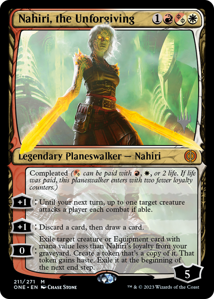 Nahiri, the Unforgiving (Promo Pack) [Phyrexia: All Will Be One Promos] | Rook's Games and More