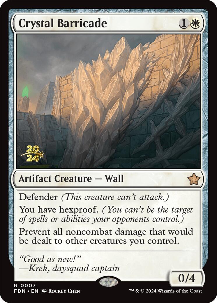 Crystal Barricade [Foundations Prerelease Promos] | Rook's Games and More