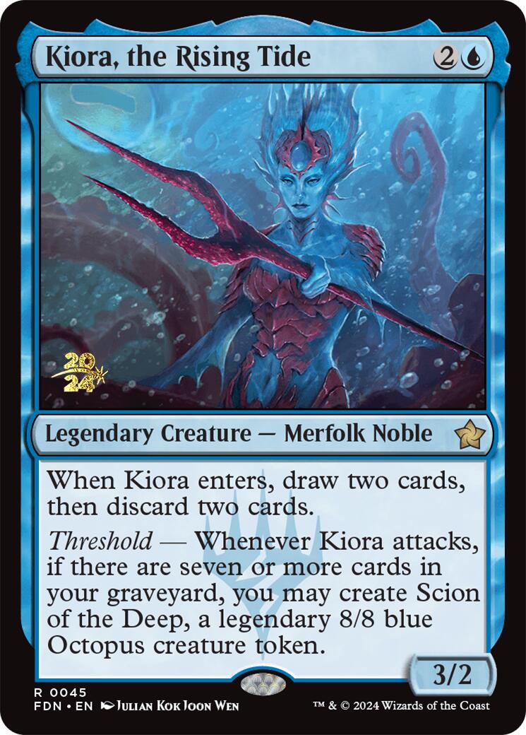 Kiora, the Rising Tide [Foundations Prerelease Promos] | Rook's Games and More