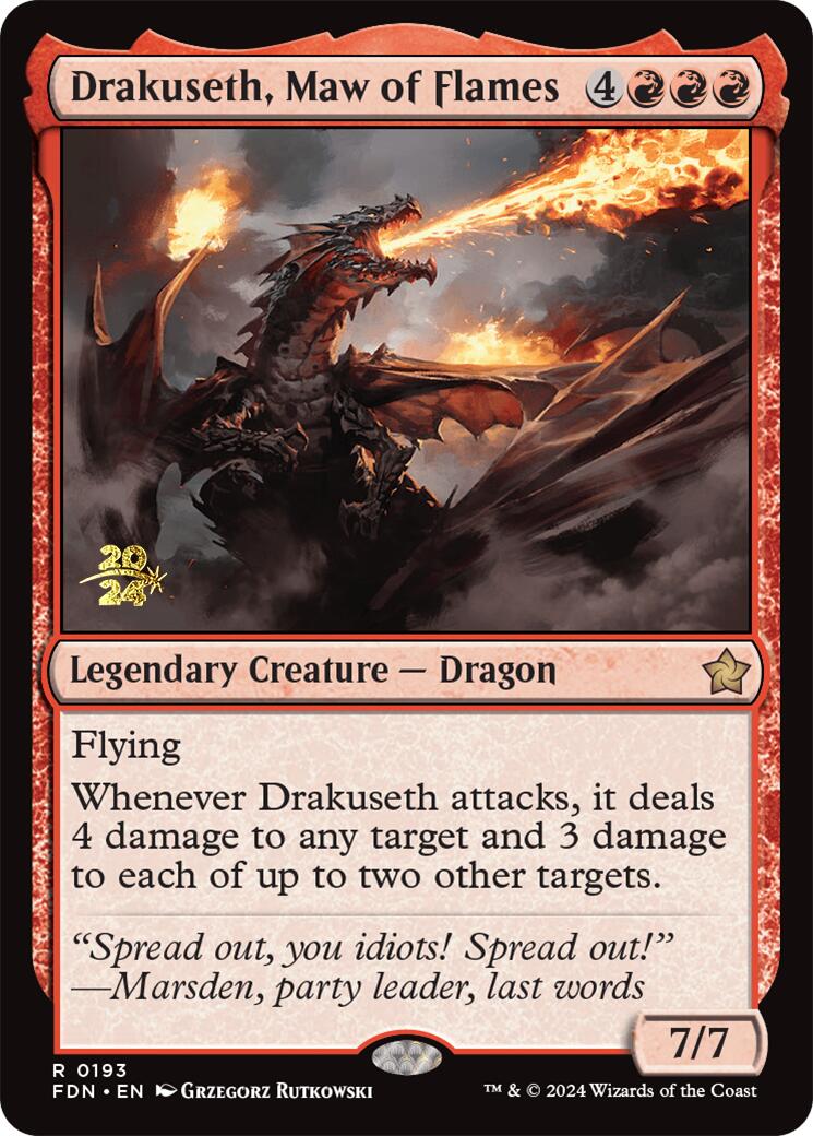 Drakuseth, Maw of Flames [Foundations Prerelease Promos] | Rook's Games and More