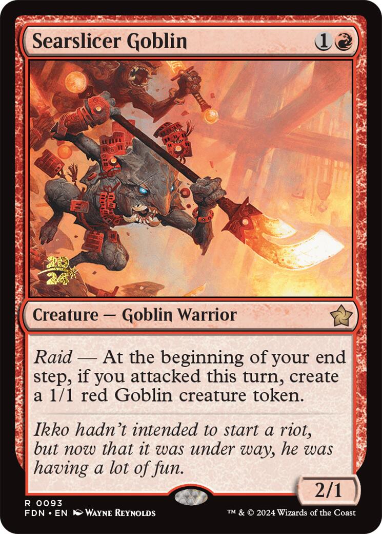 Searslicer Goblin [Foundations Prerelease Promos] | Rook's Games and More