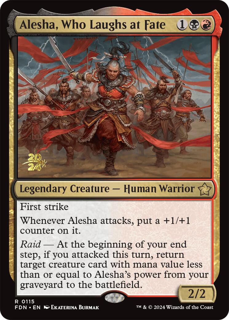 Alesha, Who Laughs at Fate [Foundations Prerelease Promos] | Rook's Games and More