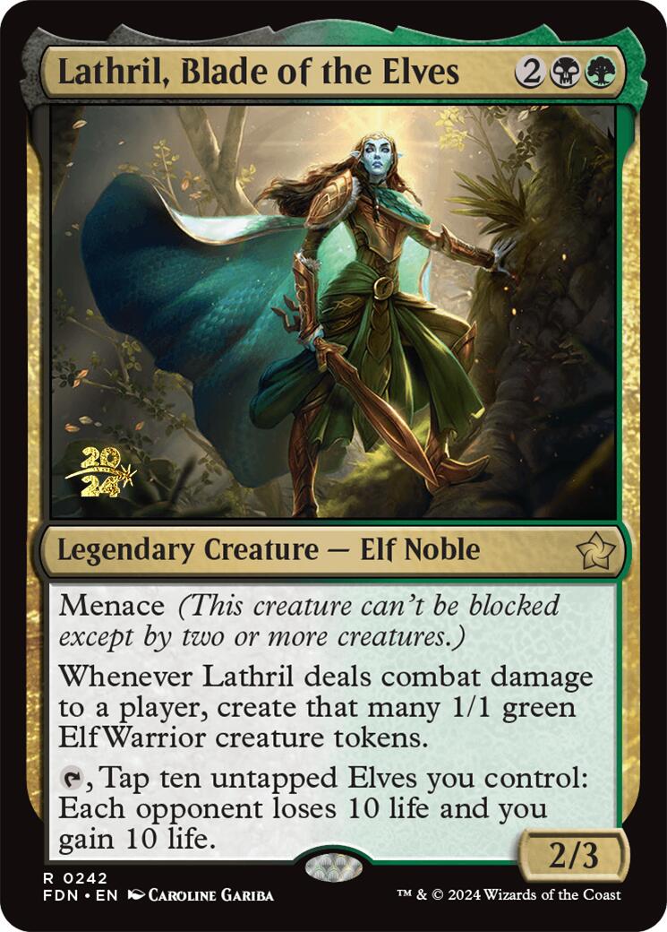 Lathril, Blade of the Elves [Foundations Prerelease Promos] | Rook's Games and More