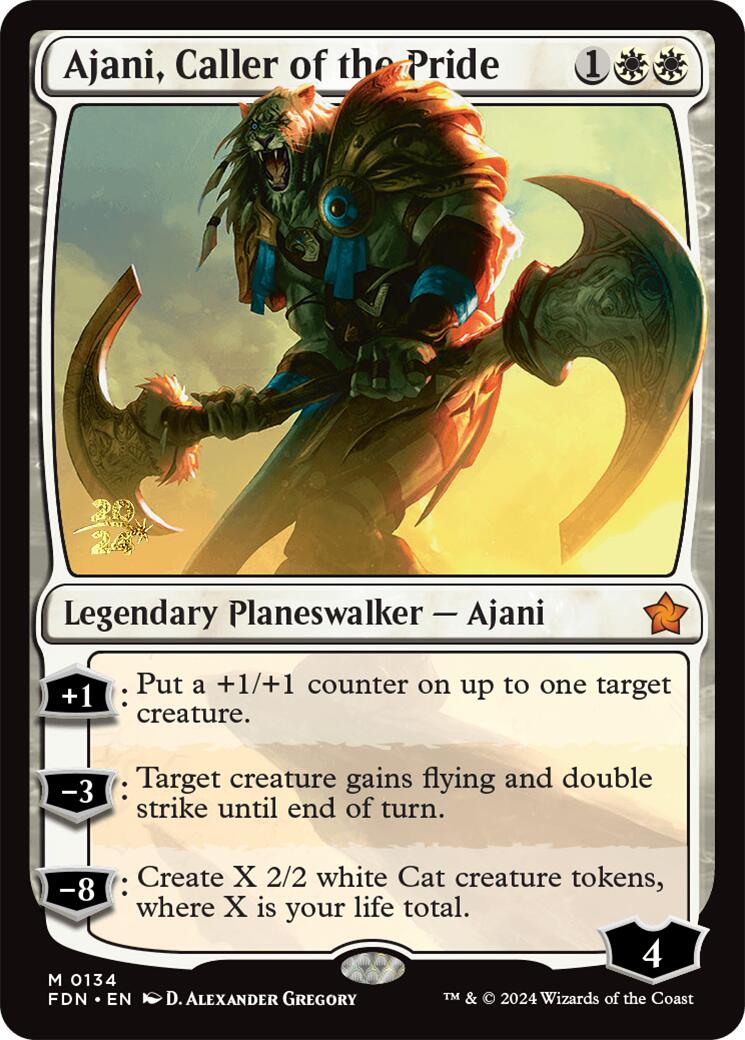 Ajani, Caller of the Pride [Foundations Prerelease Promos] | Rook's Games and More