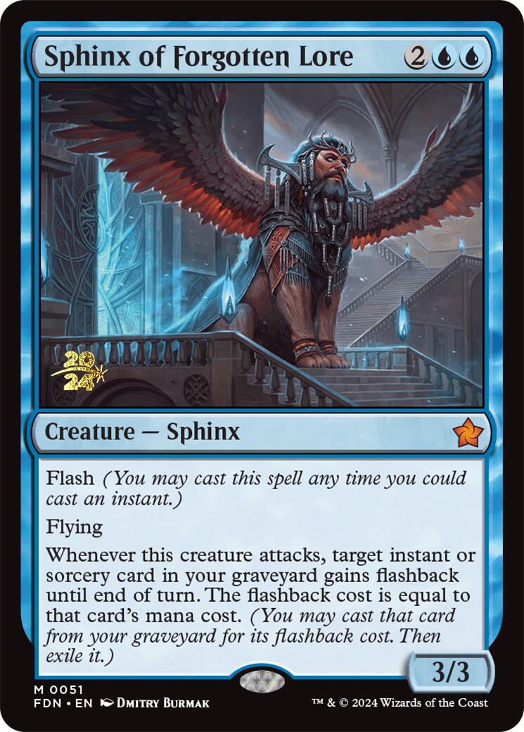 Sphinx of Forgotten Lore [Foundations Prerelease Promos] | Rook's Games and More