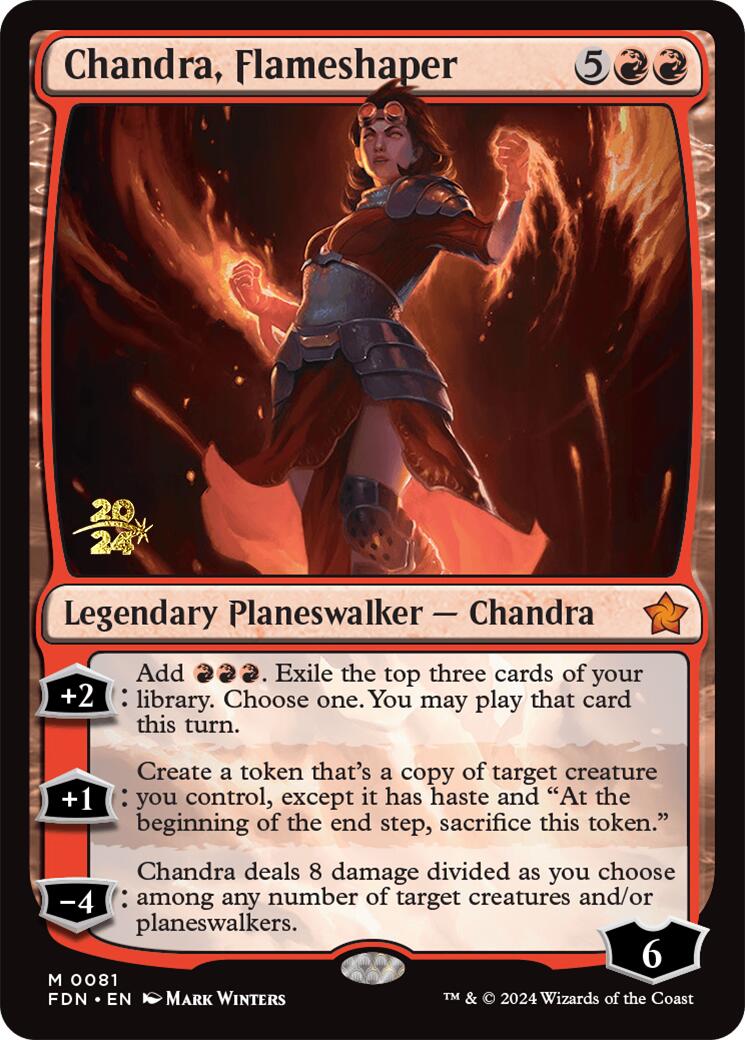 Chandra, Flameshaper [Foundations Prerelease Promos] | Rook's Games and More