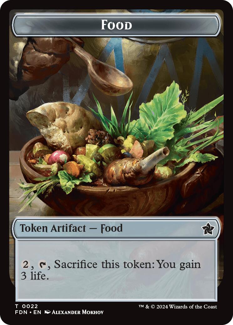 Food // Treasure Double-Sided Token [Foundations Tokens] | Rook's Games and More