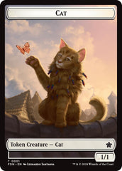 Spirit // Cat (0001) Doubled-Sided Token [Foundations Tokens] | Rook's Games and More