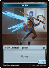 Faerie // Fish Doubled-Sided Token [Foundations Tokens] | Rook's Games and More