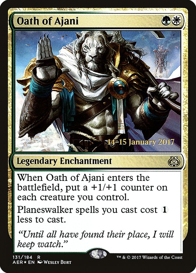 Oath of Ajani [Aether Revolt Prerelease Promos] | Rook's Games and More