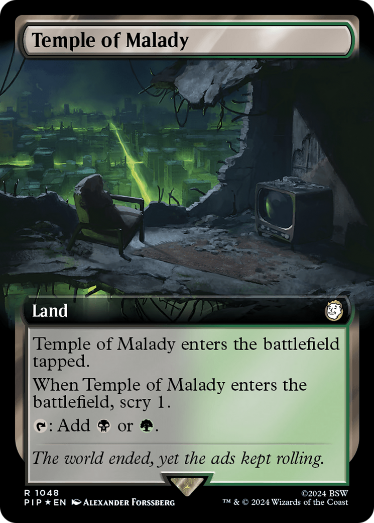 Temple of Malady (Extended Art) (Surge Foil) [Fallout] | Rook's Games and More