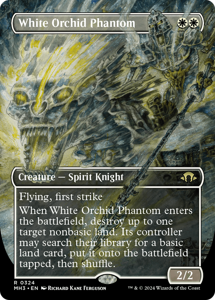 White Orchid Phantom (Borderless) [Modern Horizons 3] | Rook's Games and More