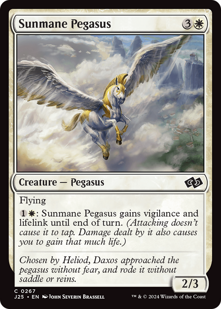 Sunmane Pegasus [Foundations Jumpstart] | Rook's Games and More