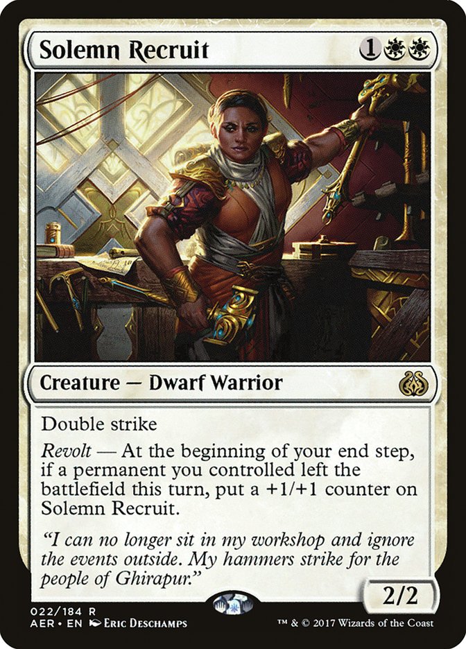 Solemn Recruit [Aether Revolt] | Rook's Games and More