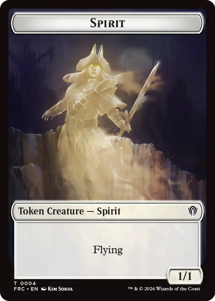 Goblin // Spirit Double-Sided Token [Reality Fracture Commander Tokens] | Rook's Games and More