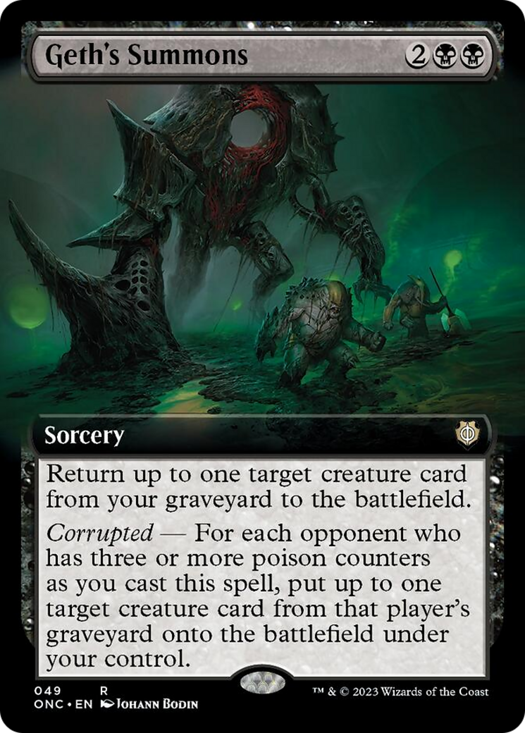 Geth's Summons (Extended Art) [Phyrexia: All Will Be One Commander] | Rook's Games and More