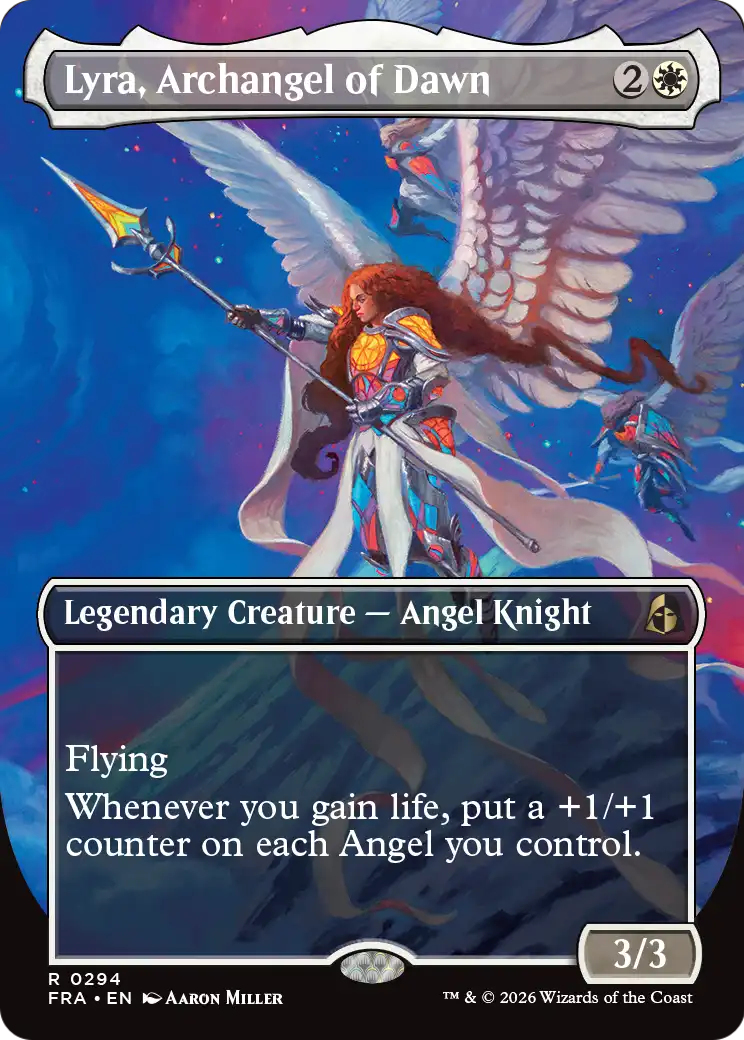 Lyra, Archangel of Dawn (Borderless) [Reality Fracture] | Rook's Games and More
