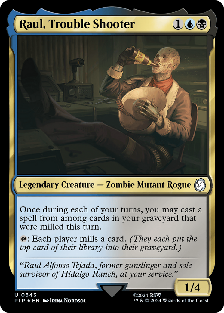 Raul, Trouble Shooter (Surge Foil) [Fallout] | Rook's Games and More