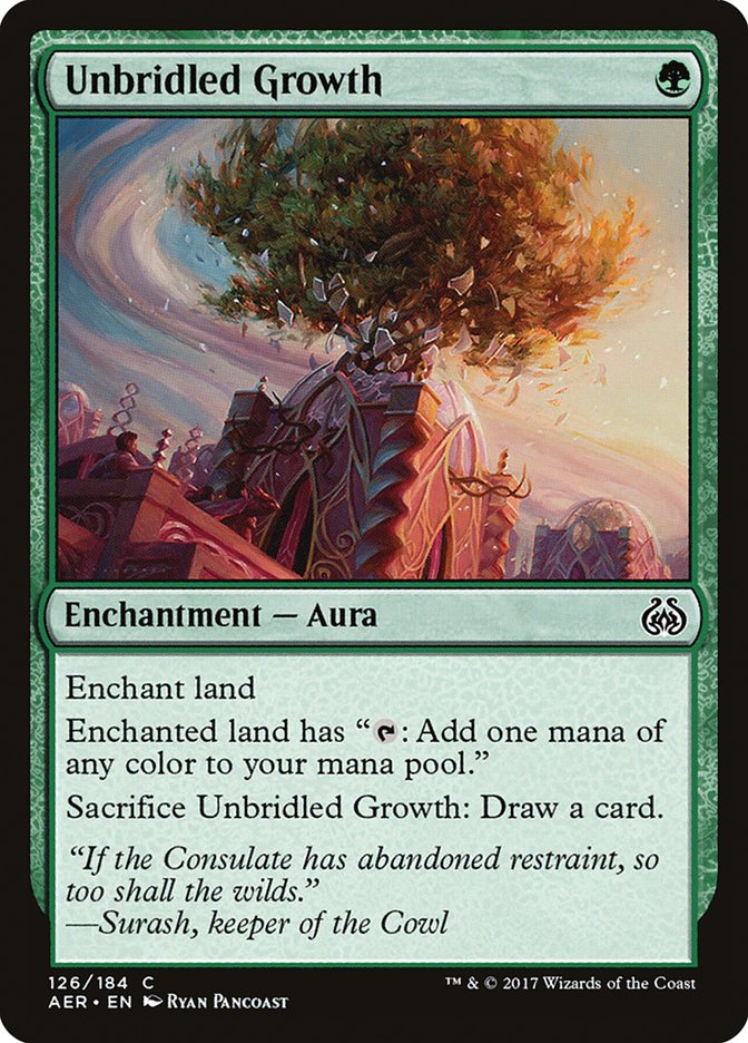 Unbridled Growth [Aether Revolt] | Rook's Games and More